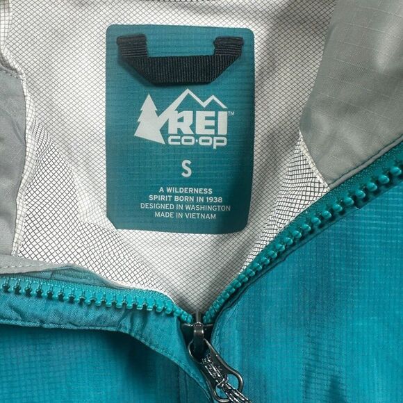 REI Co op Nylon Rain Jacket Turquoise Women's Small - Picture 5 of 7
